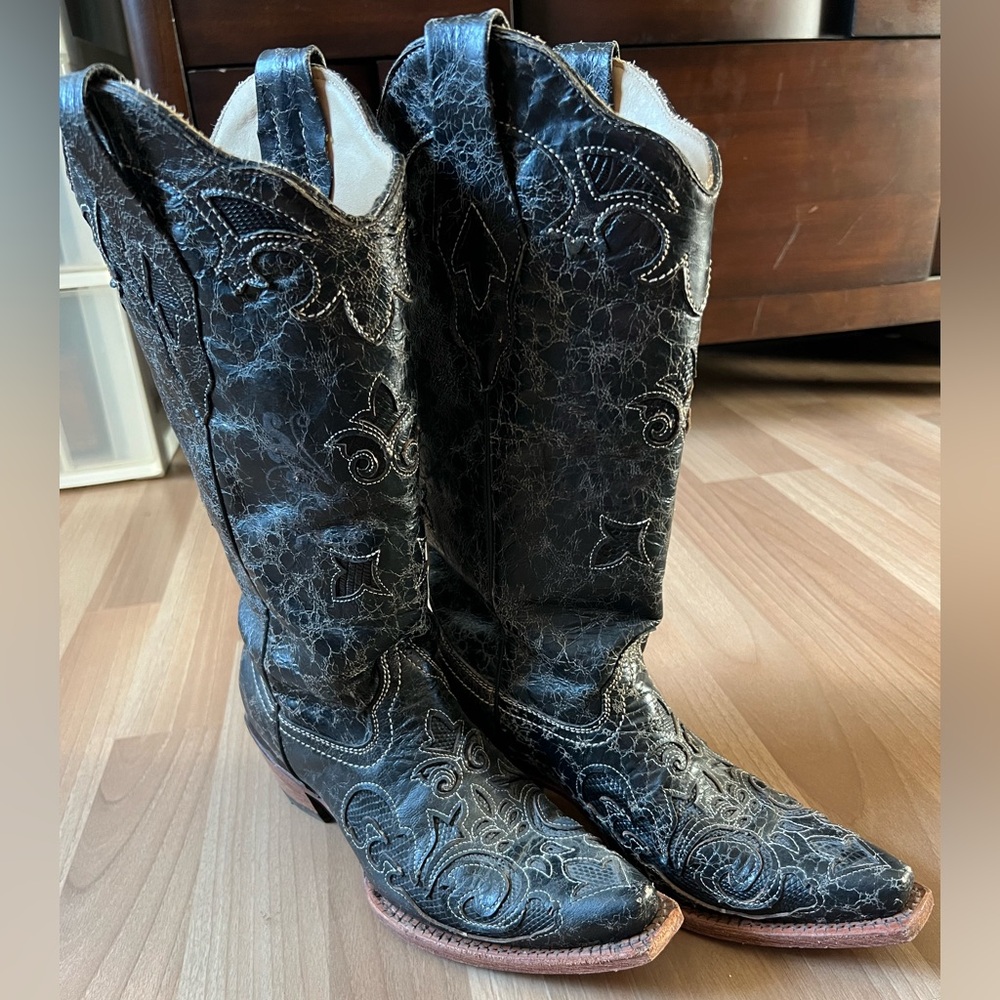Women’s 6M Corral Vintage lizard leather western boot